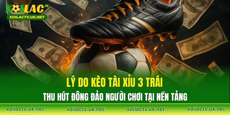Lý do Kèo Tài Xỉu 3 trái thu hút đông đảo người chơi tại nền tảng